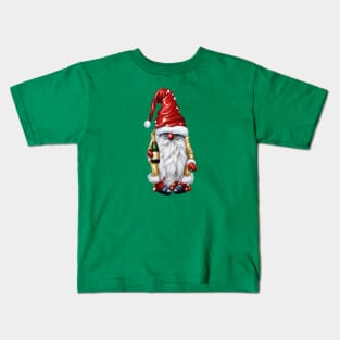 Happy New Year Nisse Gnome Gonk Holding A Bottle Of Wine Kids T-Shirt